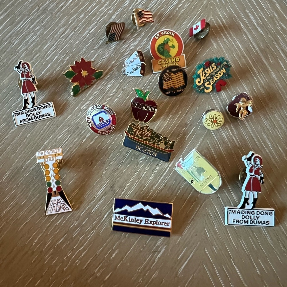 Vintage Assorted Enamel Pins Collection